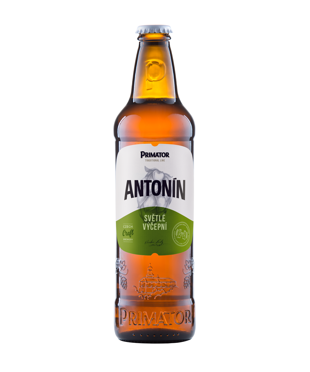 láhvové světlé výčepní pivo PRIMÁTOR ANTONÍN