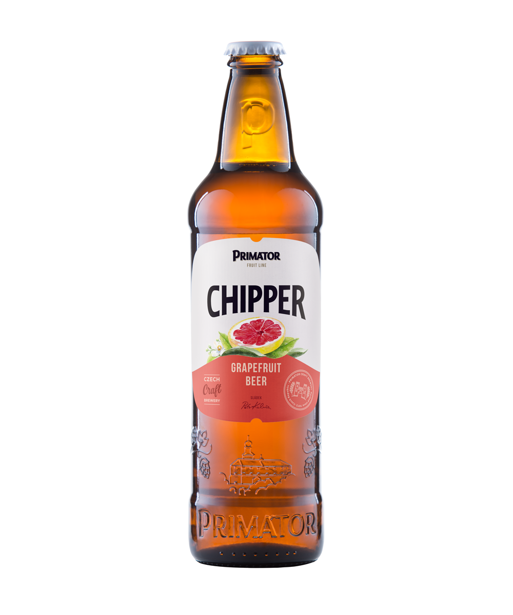 láhvové pšeničné ochucené pivo PRIMÁTOR CHIPPER